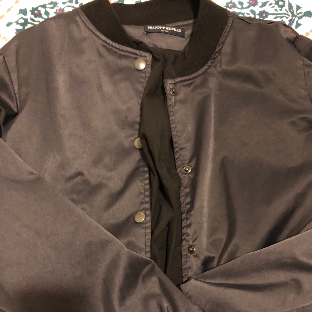 black/blue bomber jacket from brandy Melville